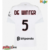 Camiseta AC Milan Koni De Winter #5 Visitante Equipación para mujer 2026-27 manga corta